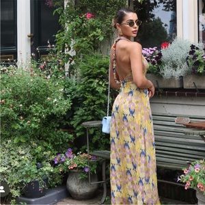 Zara  printed beaded dress size M💛
